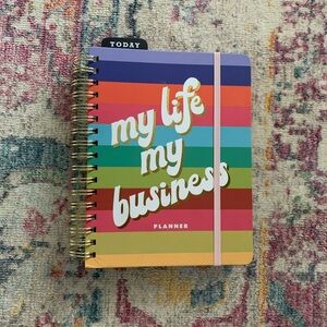 Tabitha Brown Colorful Striped Planner with Gold Accents